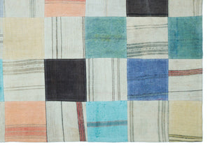 Mixed Over Dyed Kilim Patchwork Unique Rug 5'5'' x 7'9'' ft 165 x 235 cm