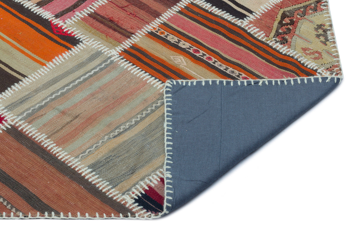 Naturel Over Dyed Kilim Patchwork Unique Rug 5&#39;2&#39;&#39; x 7&#39;10&#39;&#39; ft 157 x 240 cm