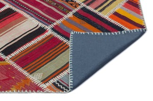 Naturel Over Dyed Kilim Patchwork Unique Rug 5'2'' x 7'9'' ft 157 x 236 cm