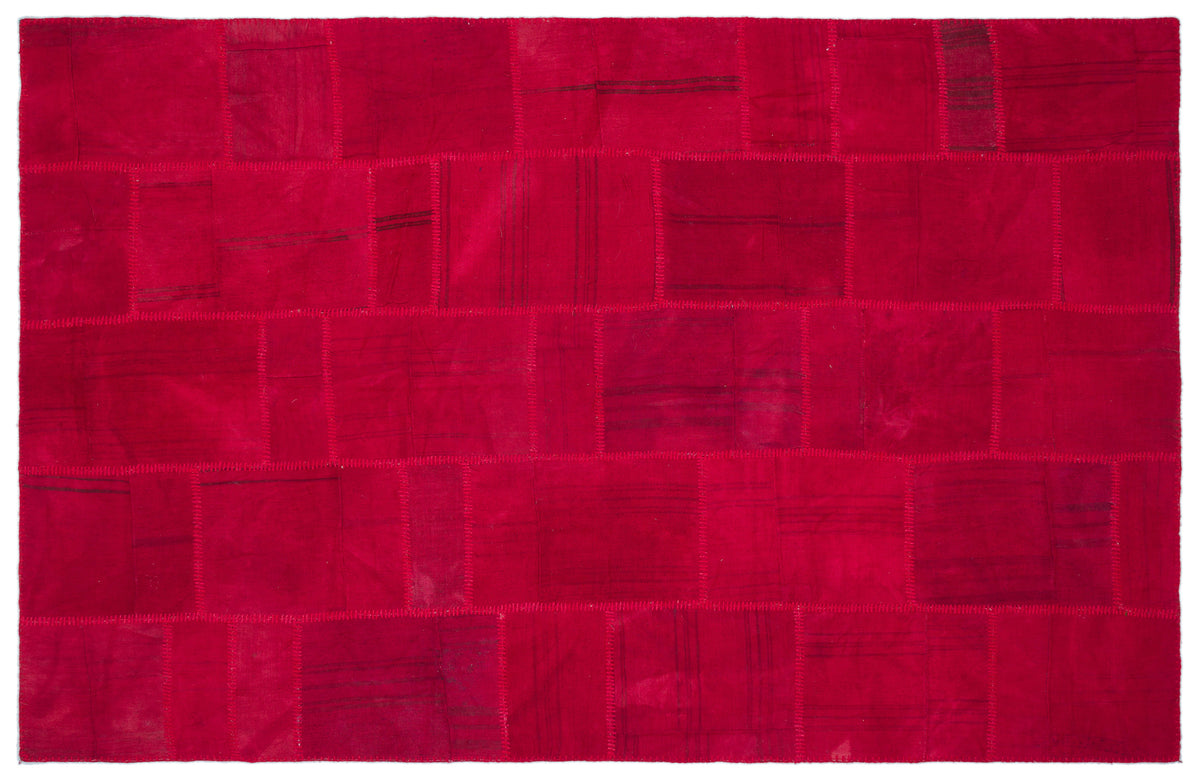 Mixed Over Dyed Kilim Patchwork Unique Rug 6&#39;4&#39;&#39; x 9&#39;9&#39;&#39; ft 192 x 297 cm