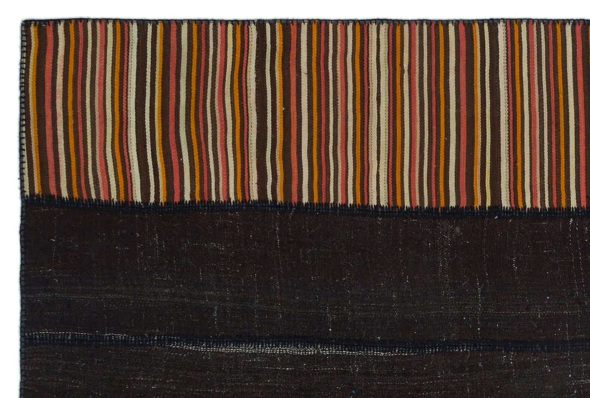 Mixed Over Dyed Kilim Patchwork Unique Rug 6&#39;7&#39;&#39; x 9&#39;11&#39;&#39; ft 201 x 302 cm