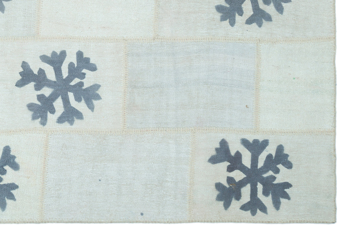 Mixed Over Dyed Kilim Patchwork Unique Rug 6&#39;6&#39;&#39; x 9&#39;9&#39;&#39; ft 198 x 298 cm