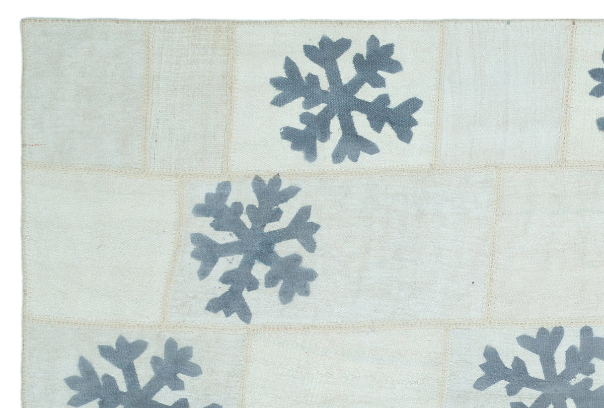 Mixed Over Dyed Kilim Patchwork Unique Rug 6&#39;6&#39;&#39; x 9&#39;9&#39;&#39; ft 198 x 298 cm