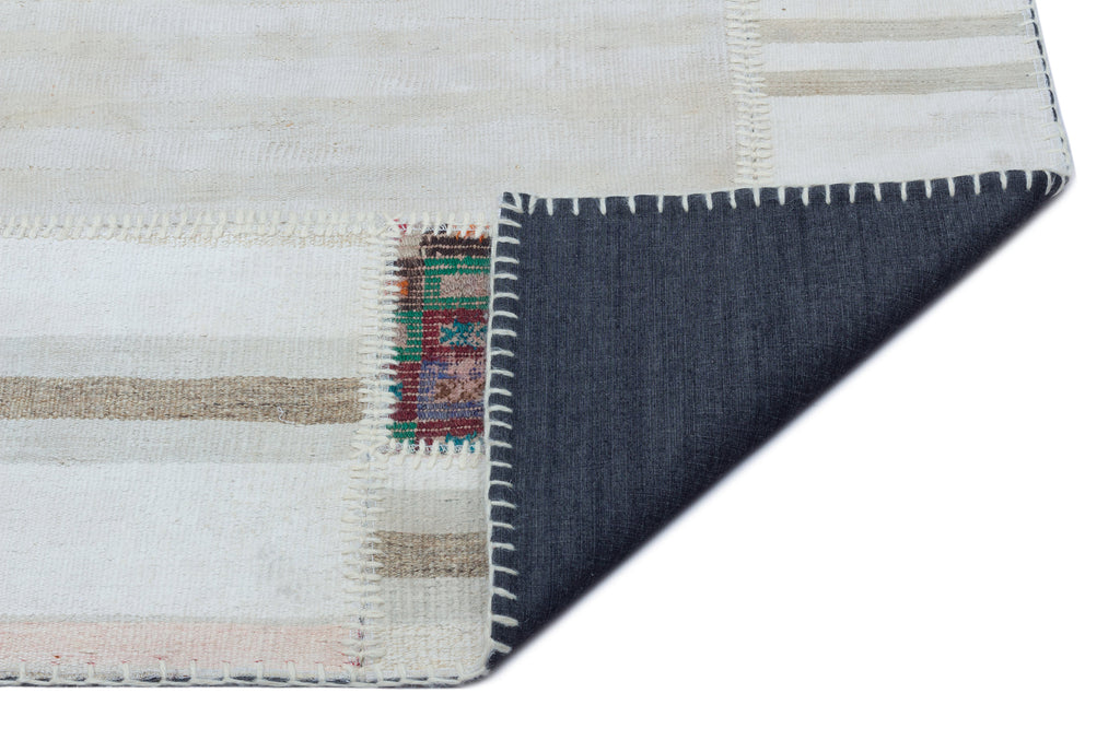Mixed Over Dyed Kilim Patchwork Unique Rug 5'3'' x 7'9'' ft 160 x 235 cm