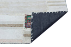 Mixed Over Dyed Kilim Patchwork Unique Rug 5'3'' x 7'9'' ft 160 x 235 cm