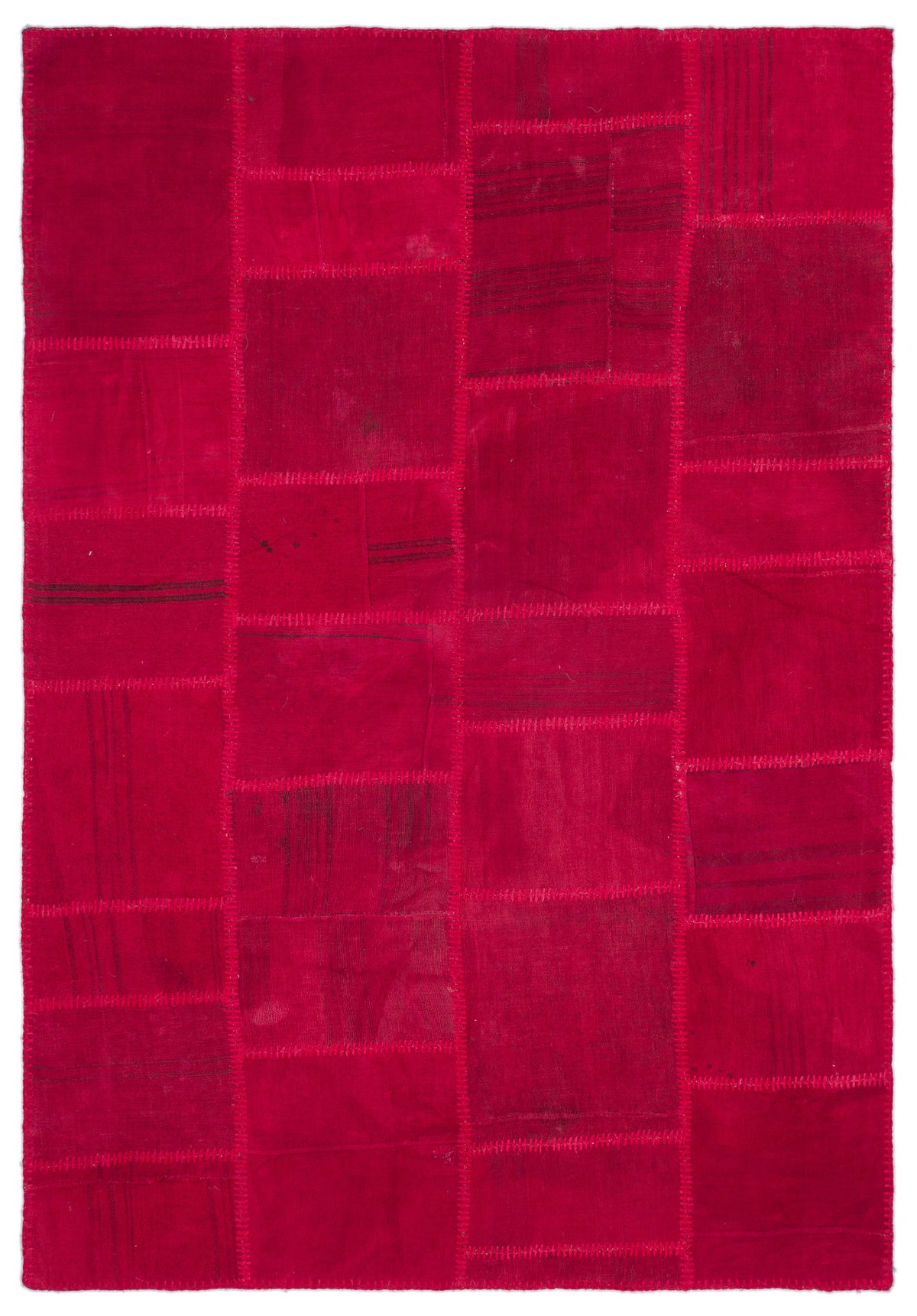 Mixed Over Dyed Kilim Patchwork Unique Rug 5&#39;1&#39;&#39; x 7&#39;5&#39;&#39; ft 154 x 225 cm