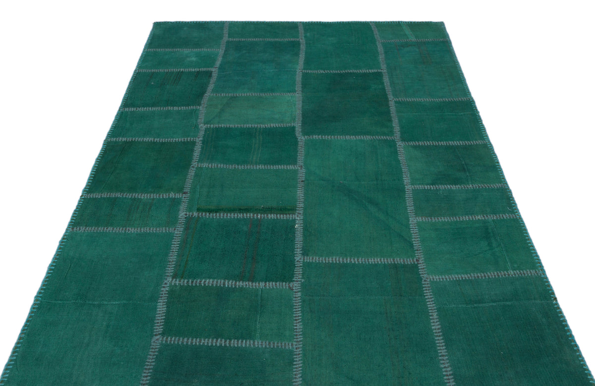 Mixed Over Dyed Kilim Patchwork Unique Rug 5&#39;1&#39;&#39; x 7&#39;9&#39;&#39; ft 155 x 235 cm