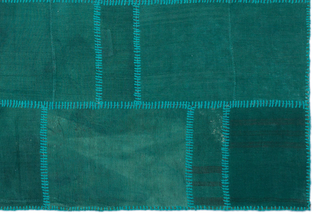 Mixed Over Dyed Kilim Patchwork Unique Rug 5'3'' x 7'8'' ft 159 x 233 cm