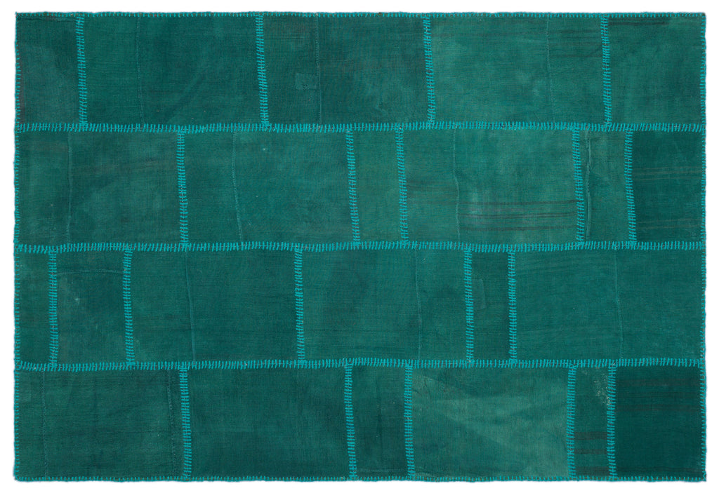 Mixed Over Dyed Kilim Patchwork Unique Rug 5'3'' x 7'8'' ft 159 x 233 cm