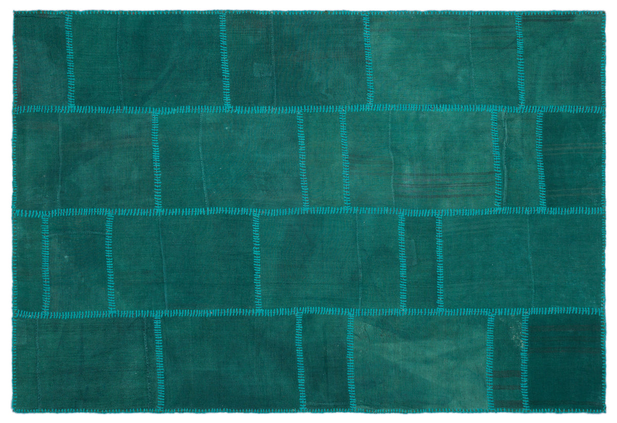 Mixed Over Dyed Kilim Patchwork Unique Rug 5&#39;3&#39;&#39; x 7&#39;8&#39;&#39; ft 159 x 233 cm