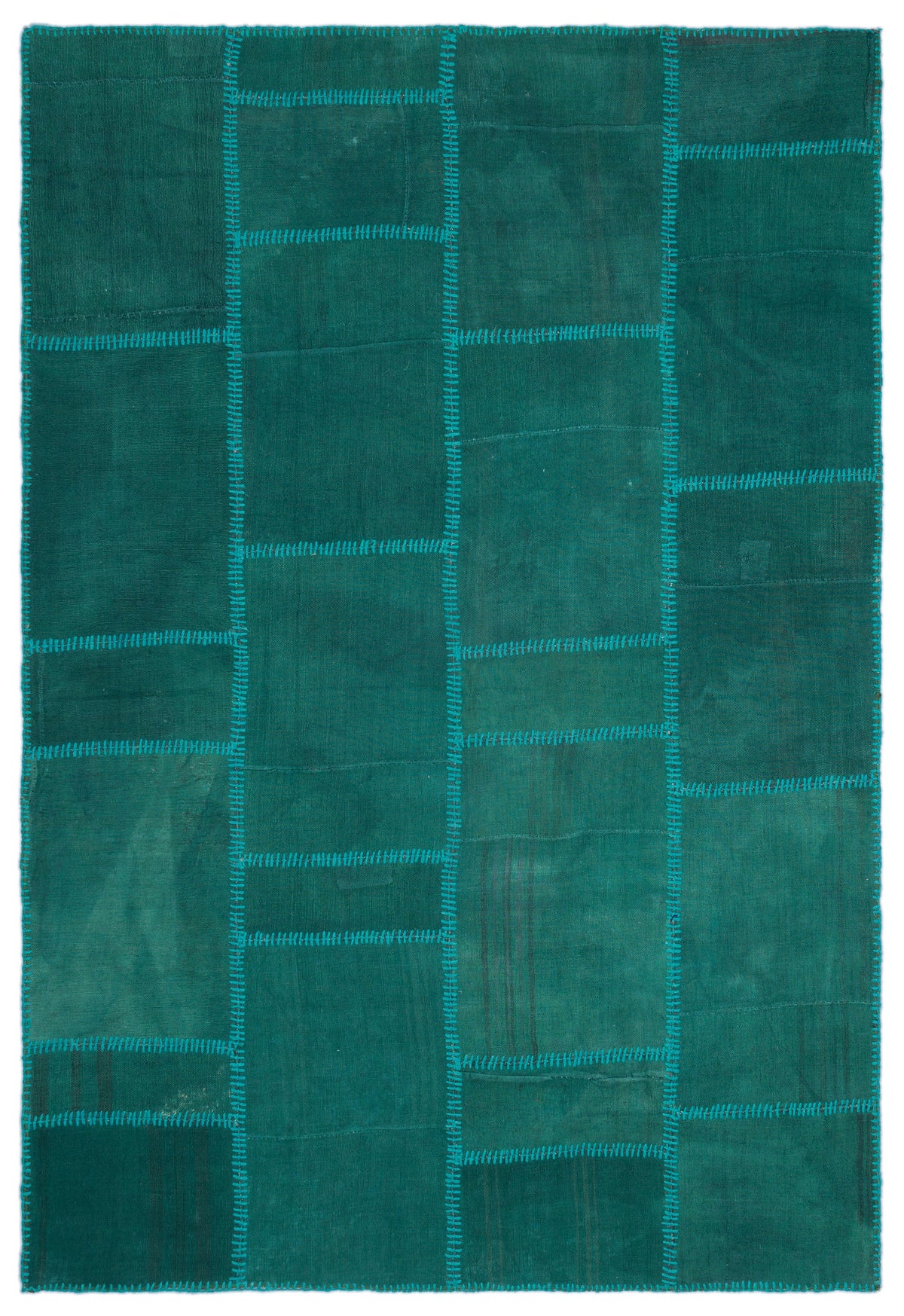 Mixed Over Dyed Kilim Patchwork Unique Rug 5&#39;3&#39;&#39; x 7&#39;8&#39;&#39; ft 159 x 233 cm