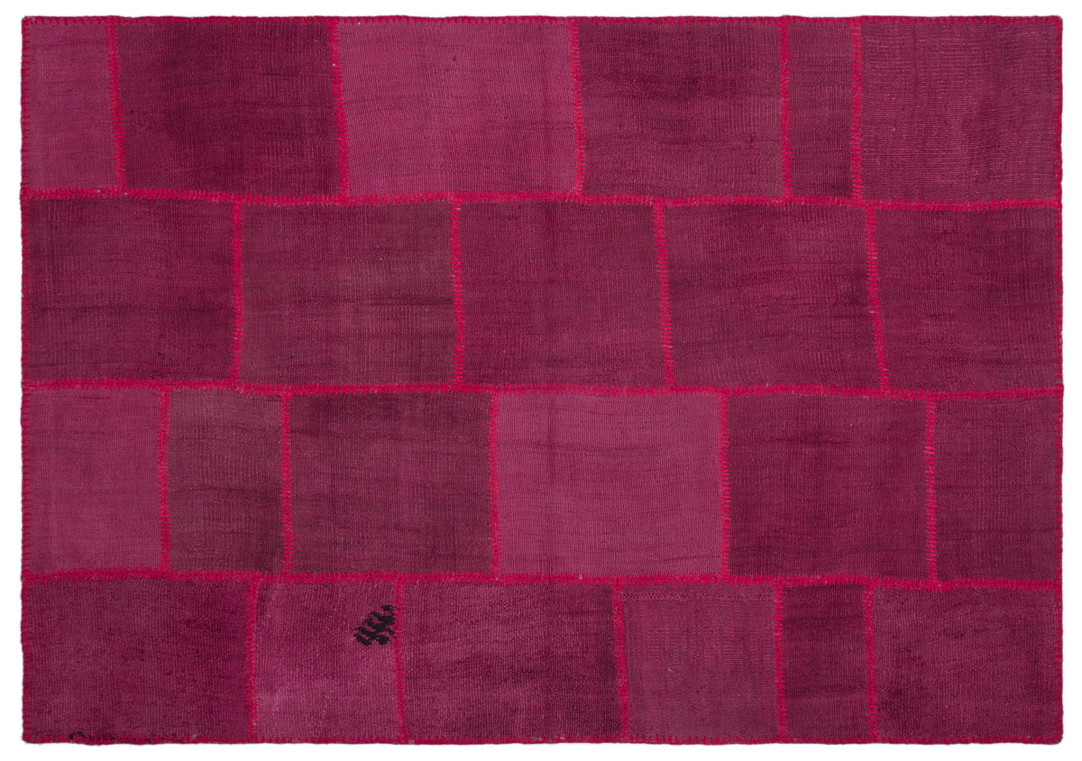 Mixed Over Dyed Kilim Patchwork Unique Rug 5&#39;4&#39;&#39; x 7&#39;7&#39;&#39; ft 162 x 231 cm