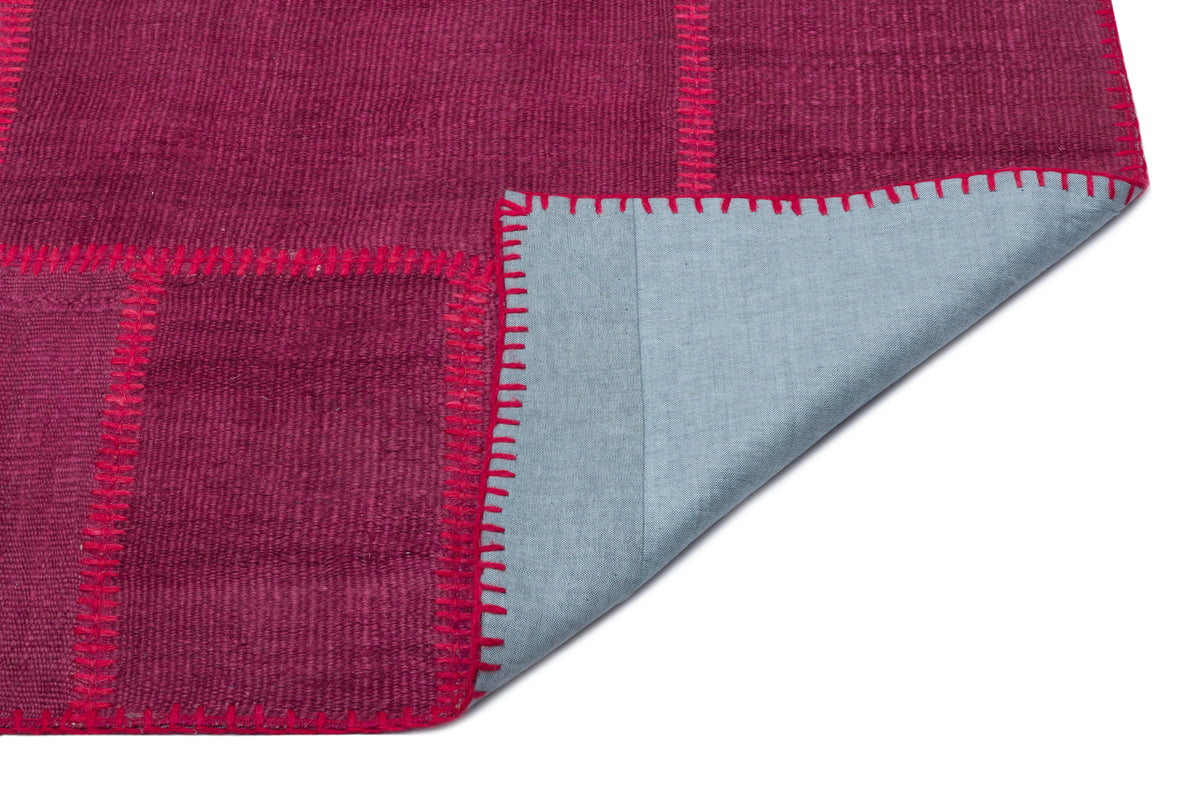 Mixed Over Dyed Kilim Patchwork Unique Rug 5&#39;4&#39;&#39; x 7&#39;7&#39;&#39; ft 162 x 231 cm