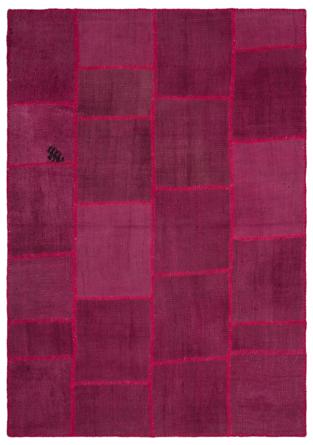 Mixed Over Dyed Kilim Patchwork Unique Rug 5&#39;4&#39;&#39; x 7&#39;7&#39;&#39; ft 162 x 231 cm