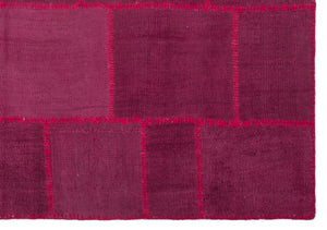 Mixed Over Dyed Kilim Patchwork Unique Rug 5'4'' x 7'7'' ft 162 x 231 cm