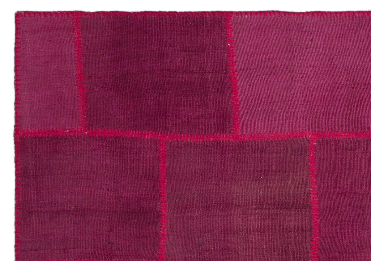 Mixed Over Dyed Kilim Patchwork Unique Rug 5&#39;4&#39;&#39; x 7&#39;7&#39;&#39; ft 162 x 231 cm