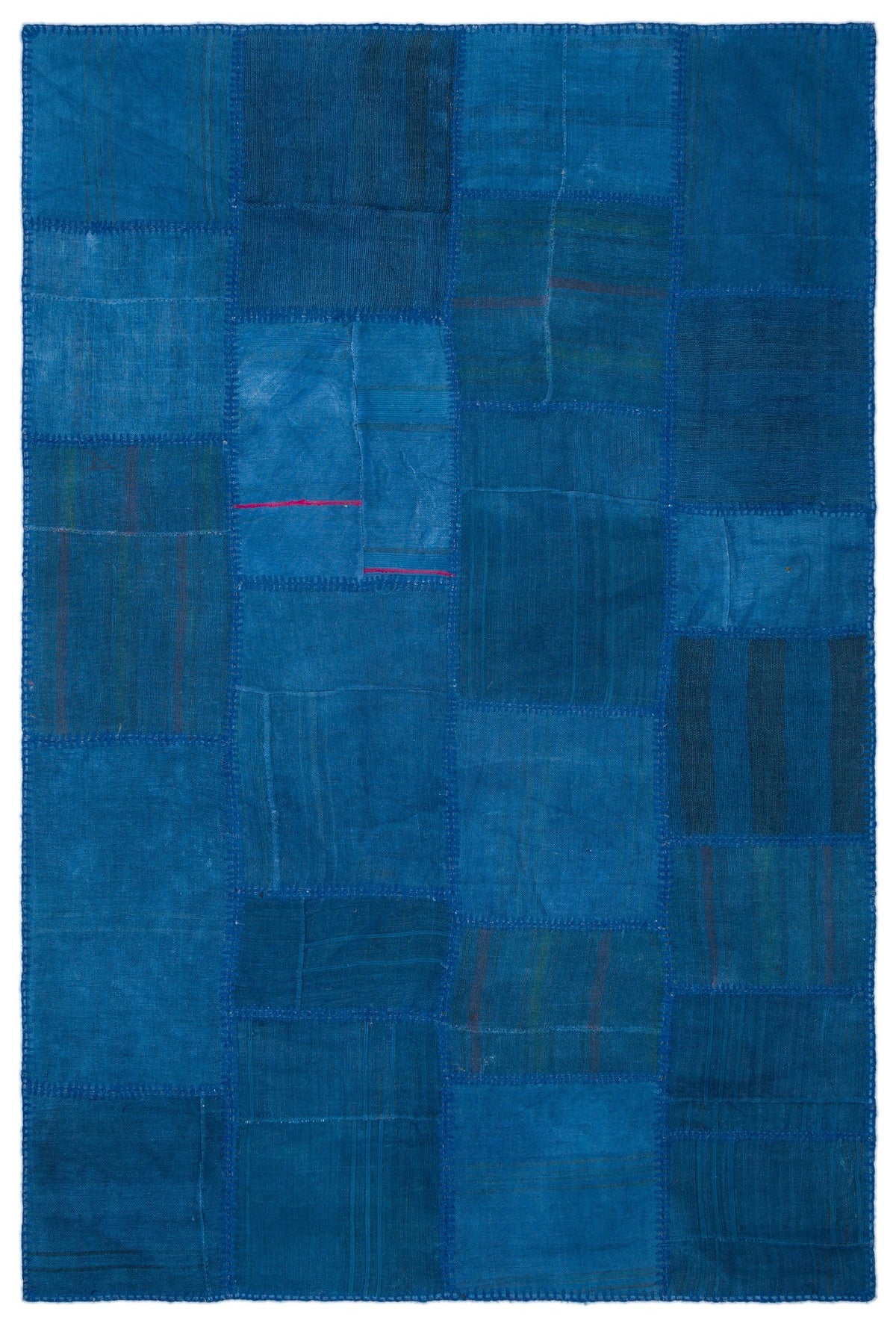 Mixed Over Dyed Kilim Patchwork Unique Rug 5&#39;1&#39;&#39; x 7&#39;7&#39;&#39; ft 154 x 230 cm