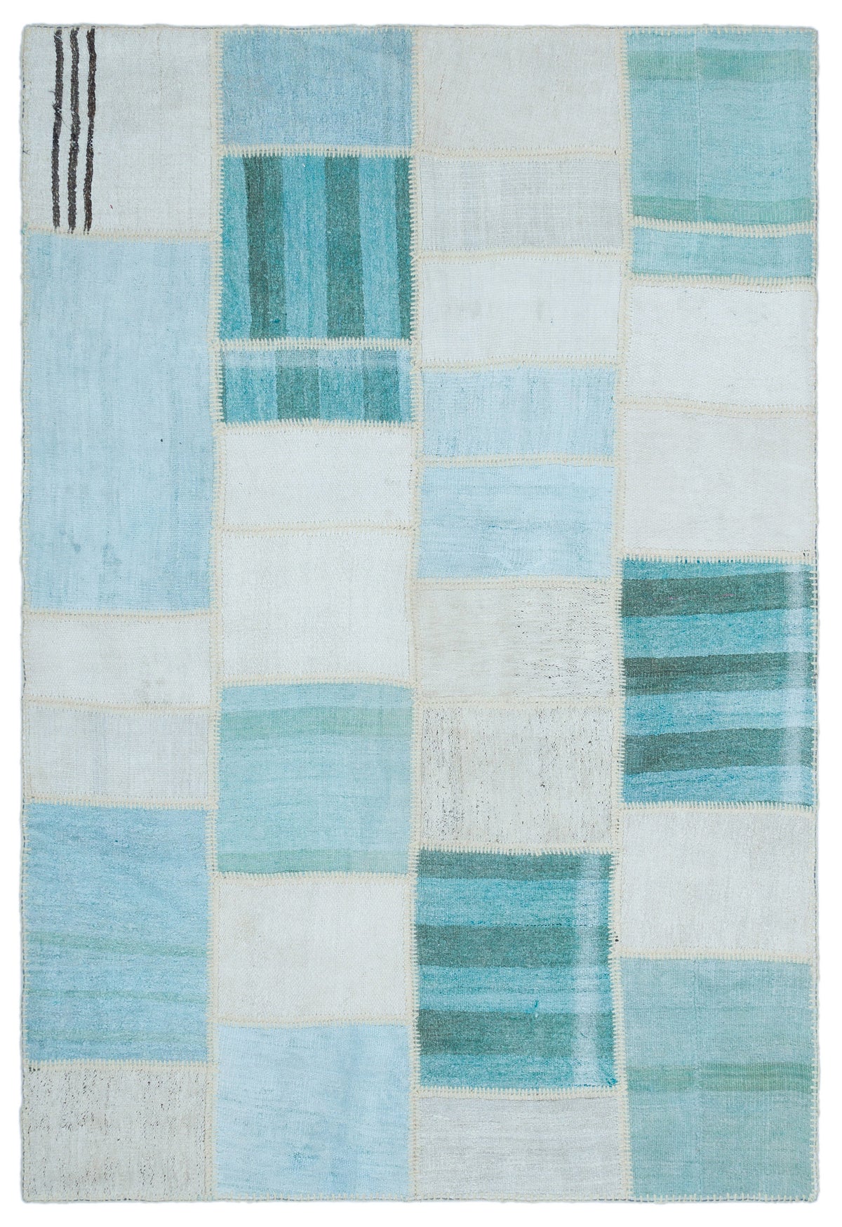 Mixed Over Dyed Kilim Patchwork Unique Rug 5&#39;1&#39;&#39; x 7&#39;6&#39;&#39; ft 156 x 228 cm