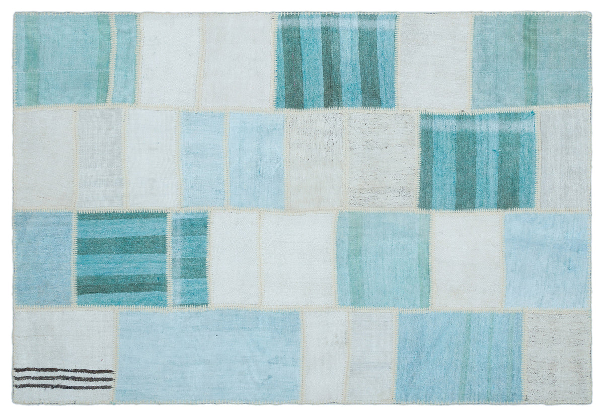 Mixed Over Dyed Kilim Patchwork Unique Rug 5&#39;1&#39;&#39; x 7&#39;6&#39;&#39; ft 156 x 228 cm