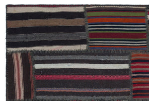 Naturel Over Dyed Kilim Patchwork Unique Rug 5'1'' x 7'8'' ft 156 x 233 cm