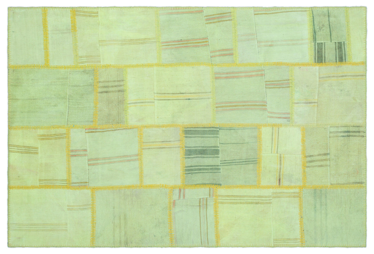 Mixed Over Dyed Kilim Patchwork Unique Rug 5&#39;1&#39;&#39; x 7&#39;7&#39;&#39; ft 156 x 232 cm