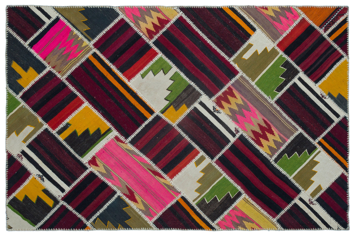 Naturel Over Dyed Kilim Patchwork Unique Rug 5&#39;3&#39;&#39; x 7&#39;10&#39;&#39; ft 160 x 240 cm
