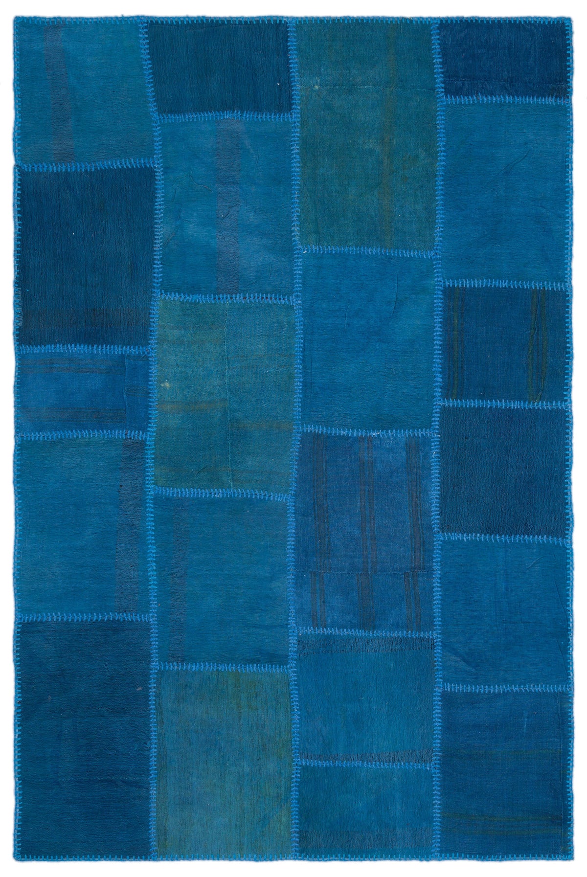 Mixed Over Dyed Kilim Patchwork Unique Rug 5&#39;1&#39;&#39; x 7&#39;7&#39;&#39; ft 155 x 230 cm