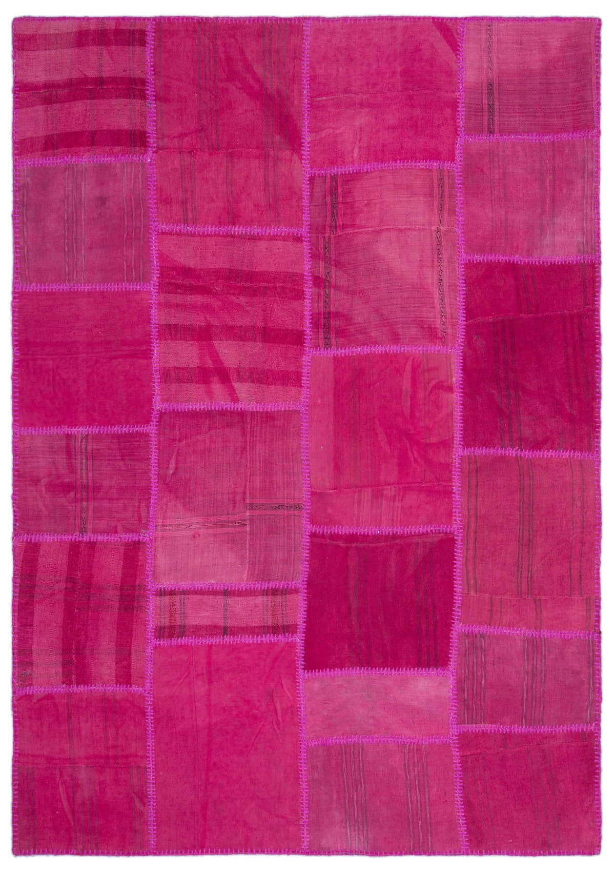 Mixed Over Dyed Kilim Patchwork Unique Rug 5&#39;4&#39;&#39; x 7&#39;7&#39;&#39; ft 163 x 231 cm