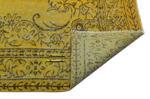 Yellow Over Dyed Vintage Rug 5'10'' x 9'7'' ft 178 x 291 cm