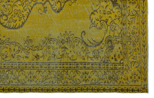 Yellow Over Dyed Vintage Rug 5'10'' x 9'7'' ft 178 x 291 cm