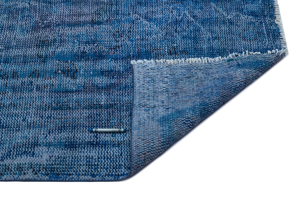 Blue Over Dyed Vintage Rug 6'0'' x 9'7'' ft 183 x 292 cm