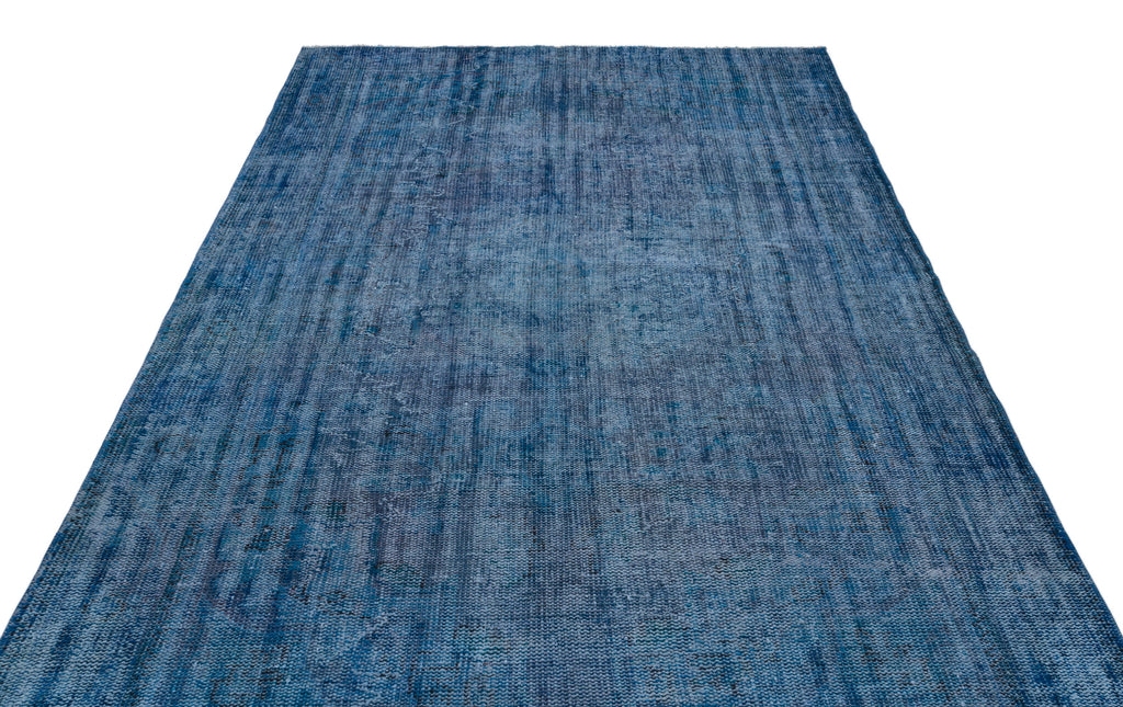 Blue Over Dyed Vintage Rug 6'0'' x 9'7'' ft 183 x 292 cm