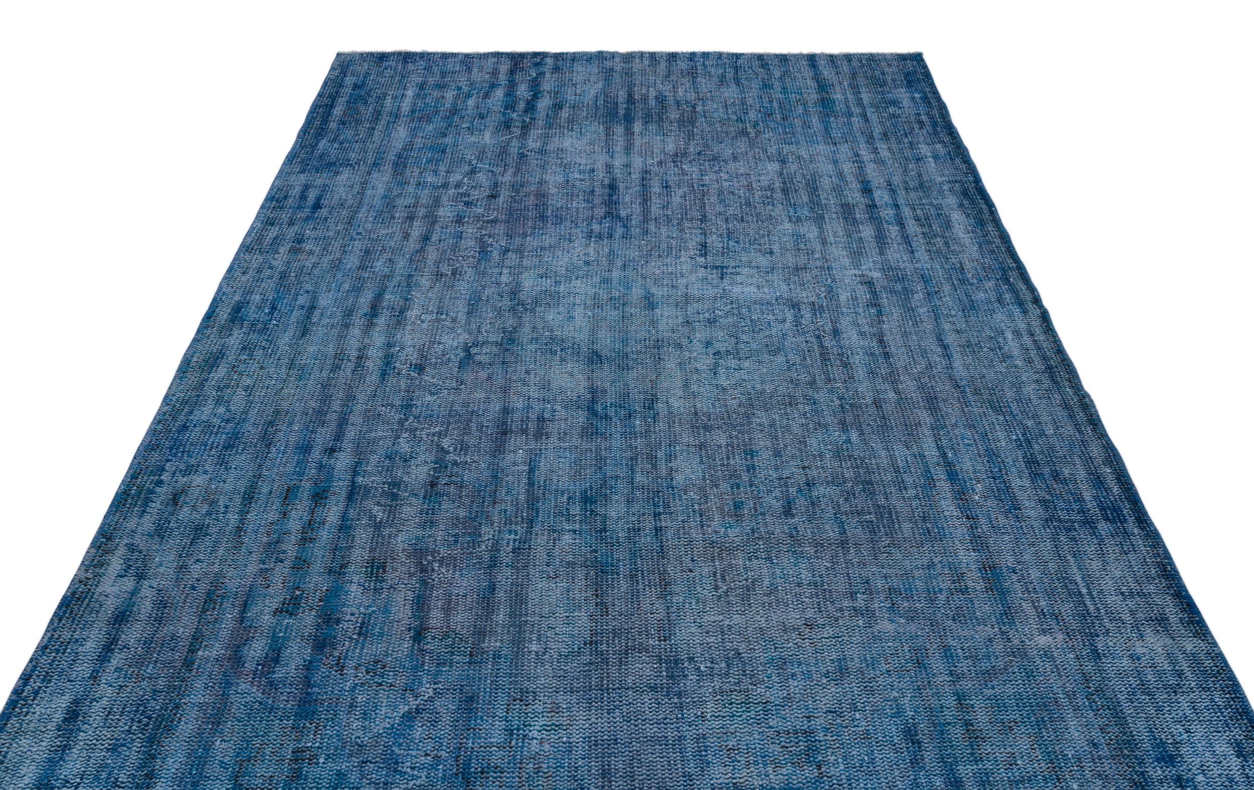Blue Over Dyed Vintage Rug 6'0'' x 9'7'' ft 183 x 292 cm