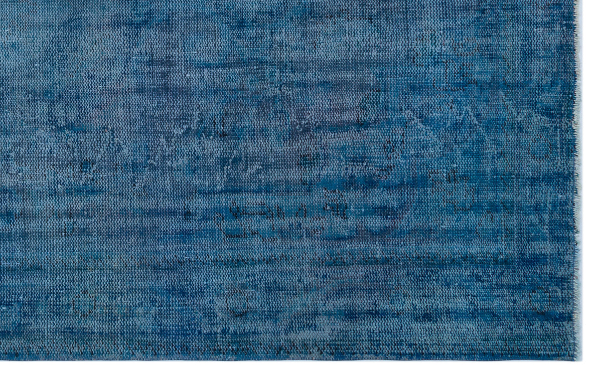 Blue Over Dyed Vintage Rug 6&#39;0&#39;&#39; x 9&#39;7&#39;&#39; ft 183 x 292 cm