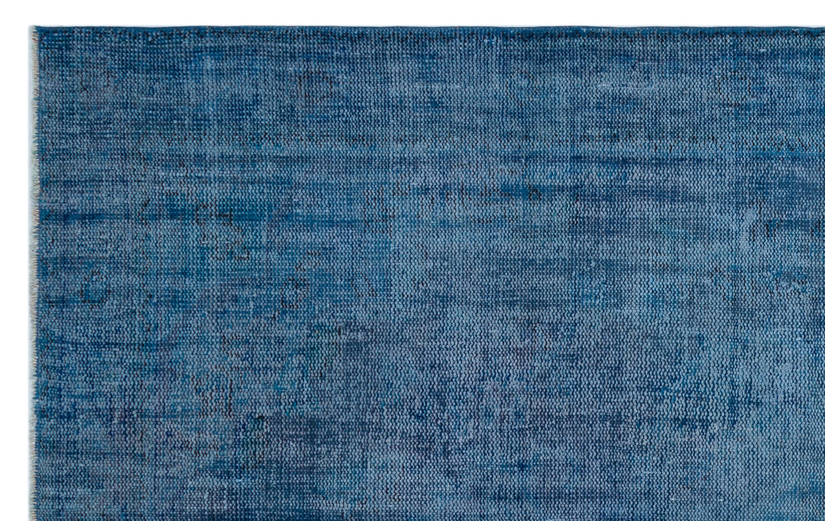 Blue Over Dyed Vintage Rug 6&#39;0&#39;&#39; x 9&#39;7&#39;&#39; ft 183 x 292 cm