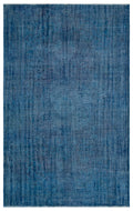 Blue Over Dyed Vintage Rug 6'0'' x 9'7'' ft 183 x 292 cm