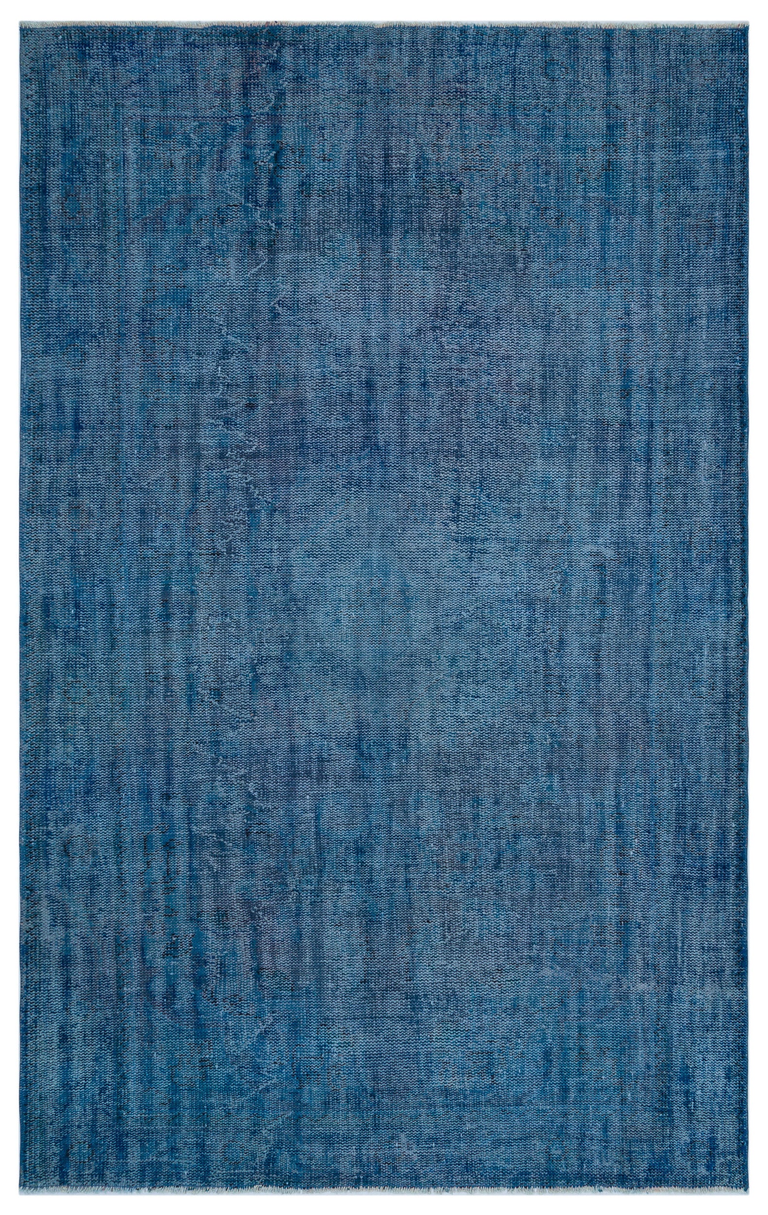 Blue Over Dyed Vintage Rug 6'0'' x 9'7'' ft 183 x 292 cm