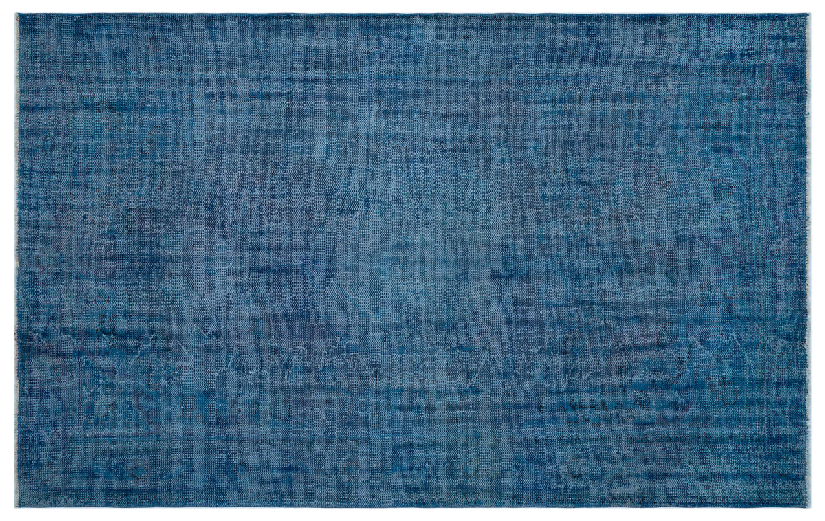Blue Over Dyed Vintage Rug 6&#39;0&#39;&#39; x 9&#39;7&#39;&#39; ft 183 x 292 cm