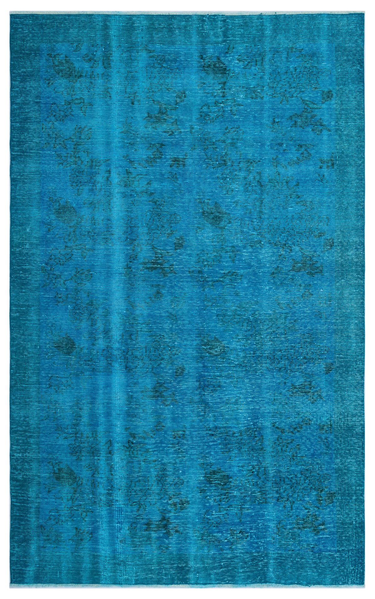 Turquoise  Over Dyed Vintage Rug 5&#39;11&#39;&#39; x 9&#39;4&#39;&#39; ft 180 x 285 cm