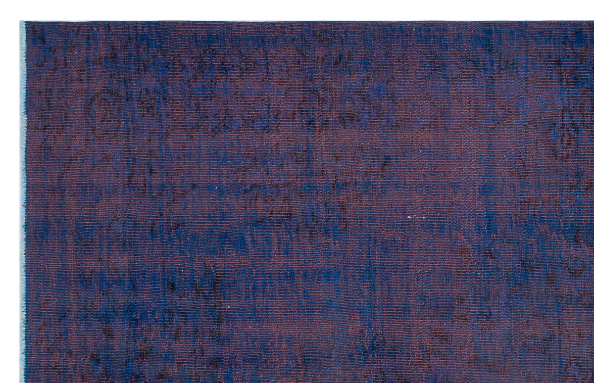 Blue Over Dyed Vintage Rug 5&#39;11&#39;&#39; x 9&#39;5&#39;&#39; ft 181 x 286 cm