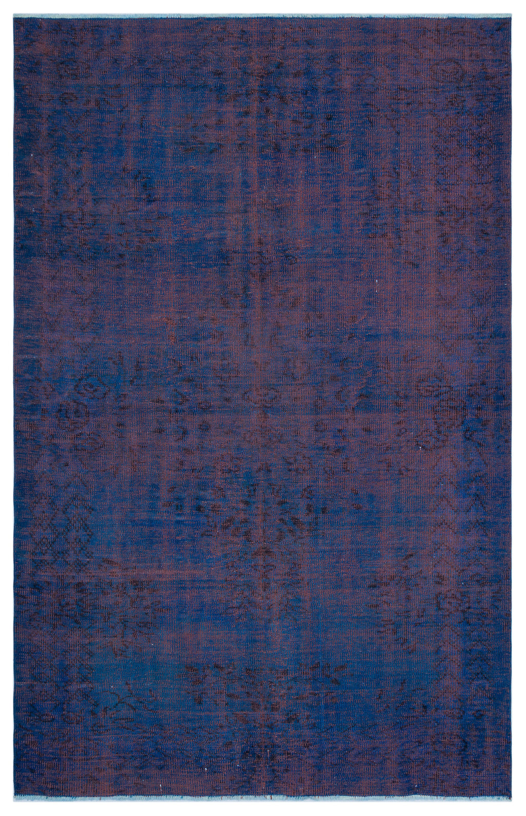Blue Over Dyed Vintage Rug 5'11'' x 9'5'' ft 181 x 286 cm
