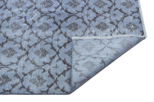 Blue Over Dyed Vintage Rug 6'1'' x 9'7'' ft 186 x 292 cm