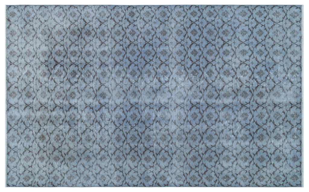 Blue Over Dyed Vintage Rug 6'1'' x 9'7'' ft 186 x 292 cm