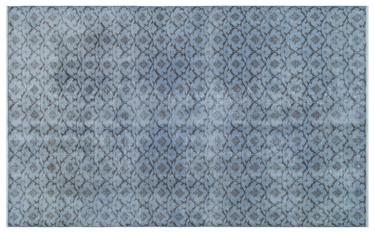 Blue Over Dyed Vintage Rug 6&#39;1&#39;&#39; x 9&#39;7&#39;&#39; ft 186 x 292 cm