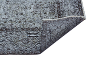 Gray Over Dyed Vintage Rug 5'7'' x 9'9'' ft 170 x 296 cm