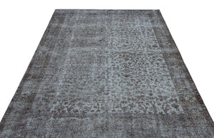 Gray Over Dyed Vintage Rug 5'11'' x 9'5'' ft 180 x 287 cm