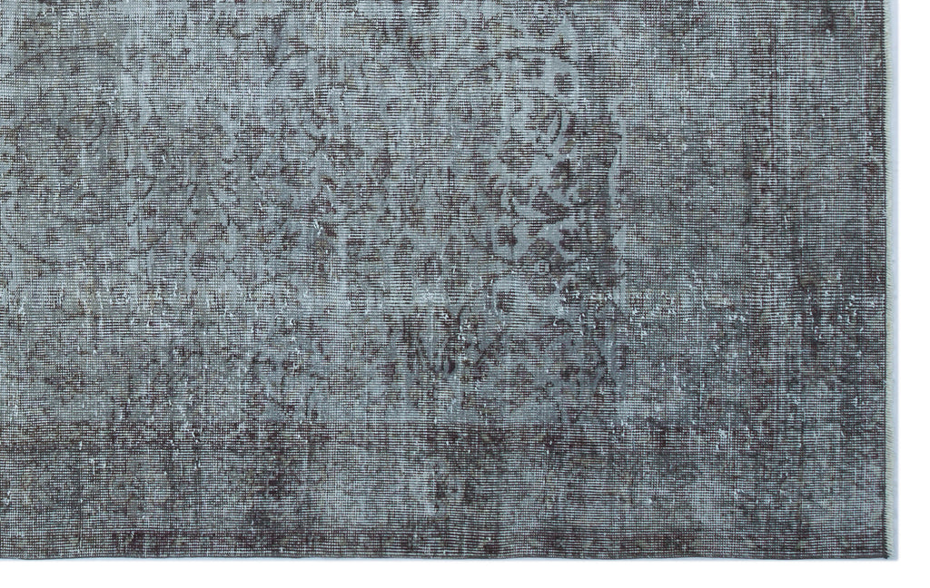 Gray Over Dyed Vintage Rug 5'11'' x 9'5'' ft 180 x 287 cm
