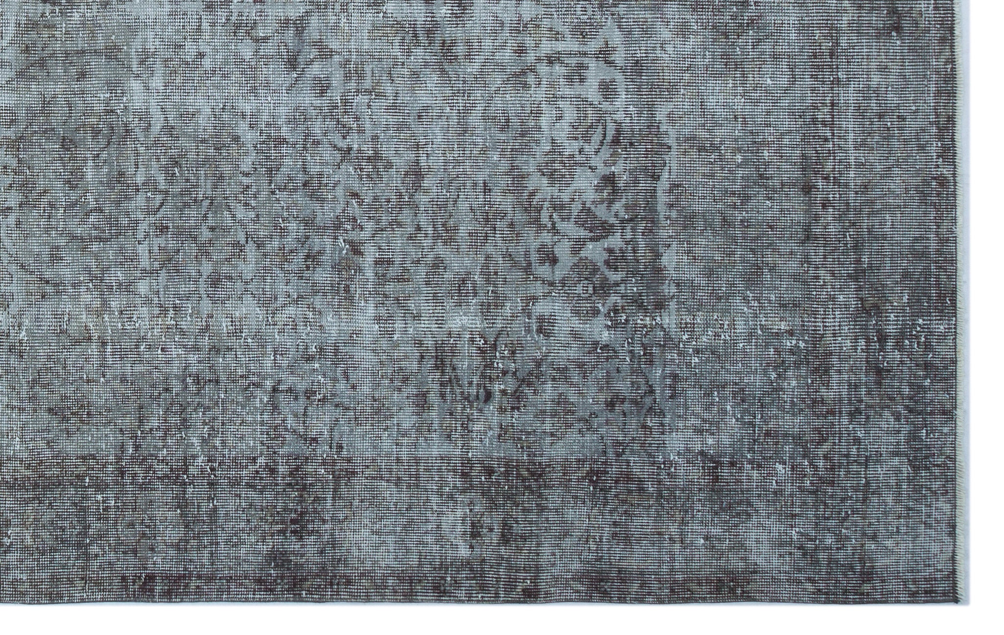 Gray Over Dyed Vintage Rug 5'11'' x 9'5'' ft 180 x 287 cm