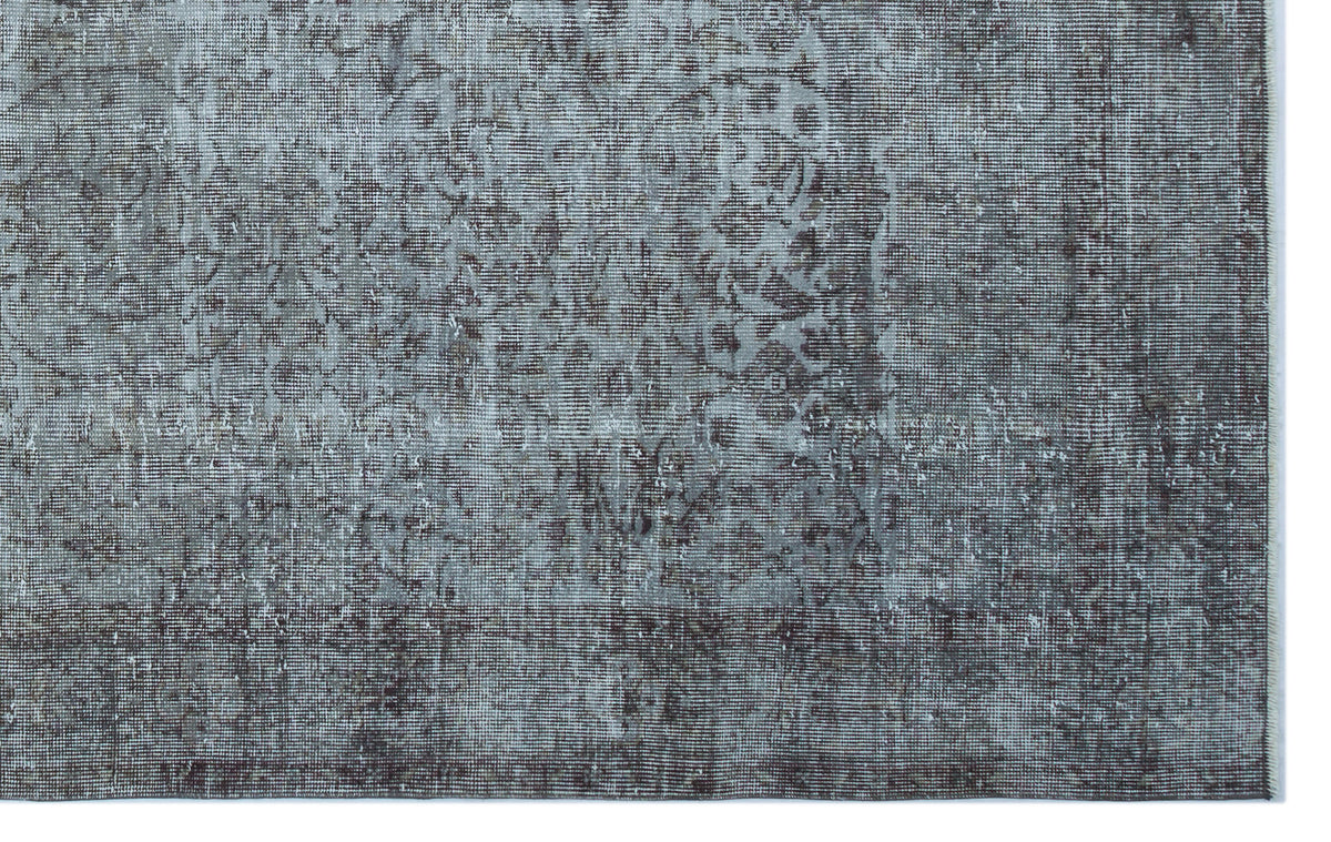 Gray Over Dyed Vintage Rug 5&#39;11&#39;&#39; x 9&#39;5&#39;&#39; ft 180 x 287 cm
