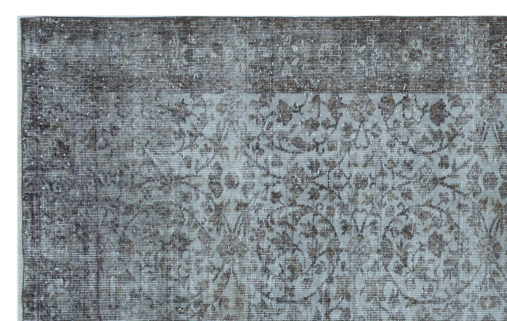 Gray Over Dyed Vintage Rug 5'11'' x 9'5'' ft 180 x 287 cm